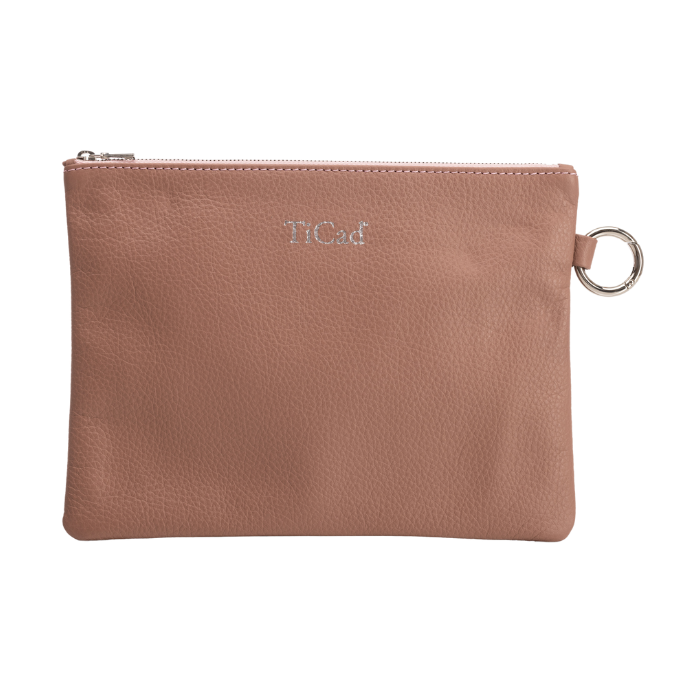 TiCad Clutch Medium nude with Ticad Logo