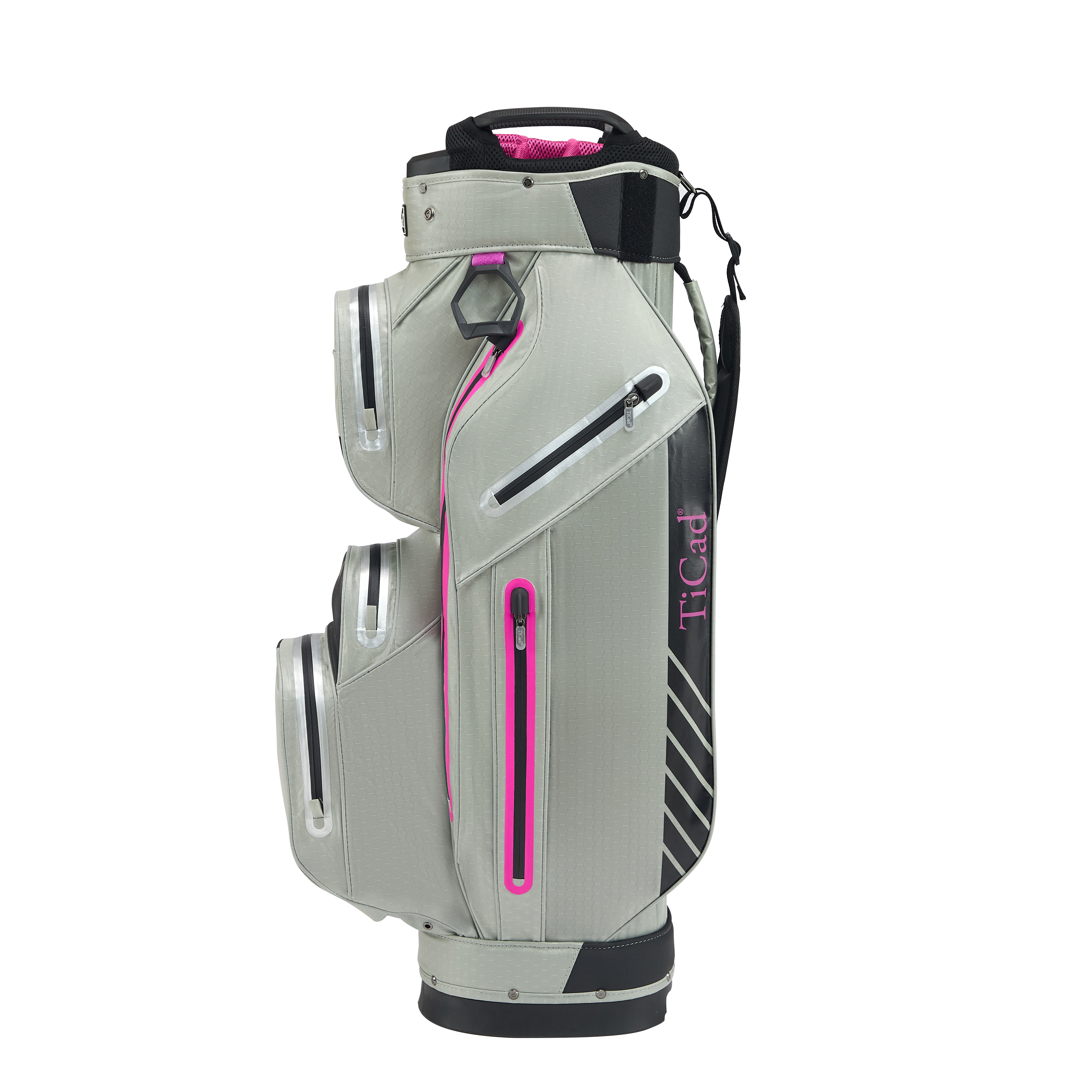 TiCad-Golfaccessoires-Cartbag-14-Sportsline-Waterproof-Silver-Pink-Profil